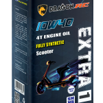 Dragon 4T Ester PAO Scooter JASO MB SN 10W40 800ml Rec Metal Can
